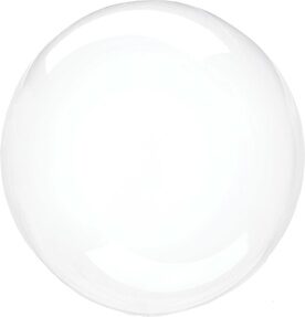 Шар (36''/91 см) Сфера 3D, Deco Bubble (синяя упаковка), Прозрачный, Кристалл, 1 штука